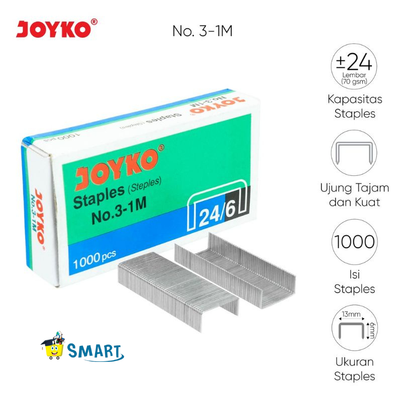 

(1KOTAK ISI 1000PCS)JOYKO ISI STAPLER NO 3