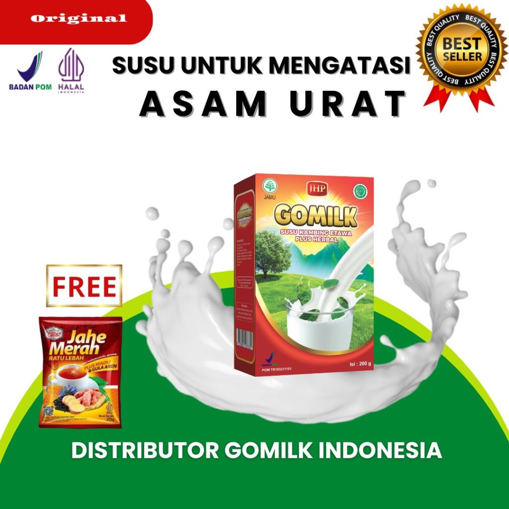 

[BISA COD + GARANSI] [GRATIS JAHE] GOMILK SUSU ETAWA PLUS HERBAL DAUN KELOR Untuk Asam Urat