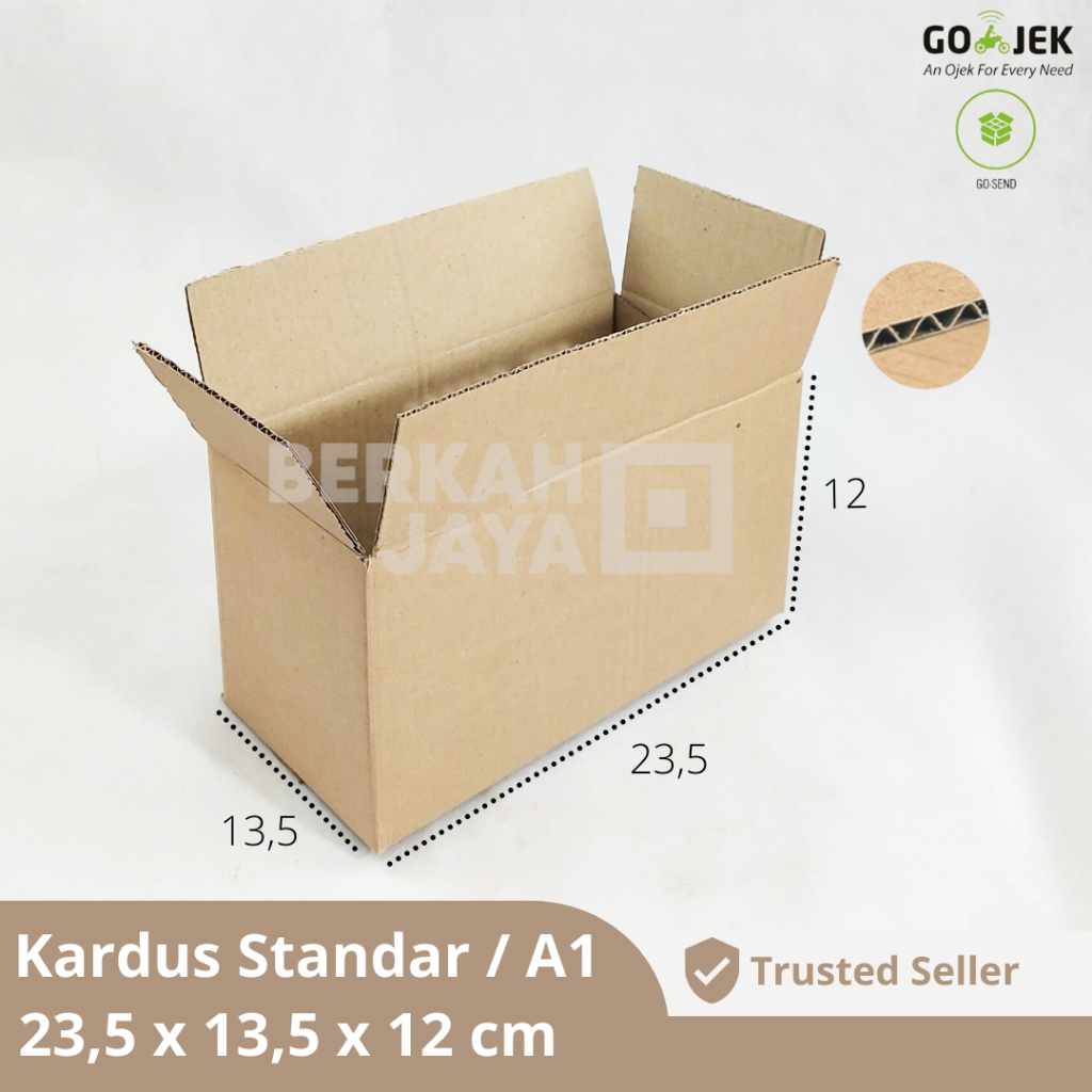 

Kardus Polos / Karton Box Packing 23,5x13,5x12 Cm Single Wall, Tebal (Kardus 23.5 x 13.5 x 12 cm)