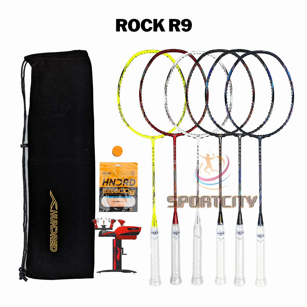 Raket Badminton HUNDRED ROCK R8 R9 32LBS HDRD HNDRD R 8 9 Original
