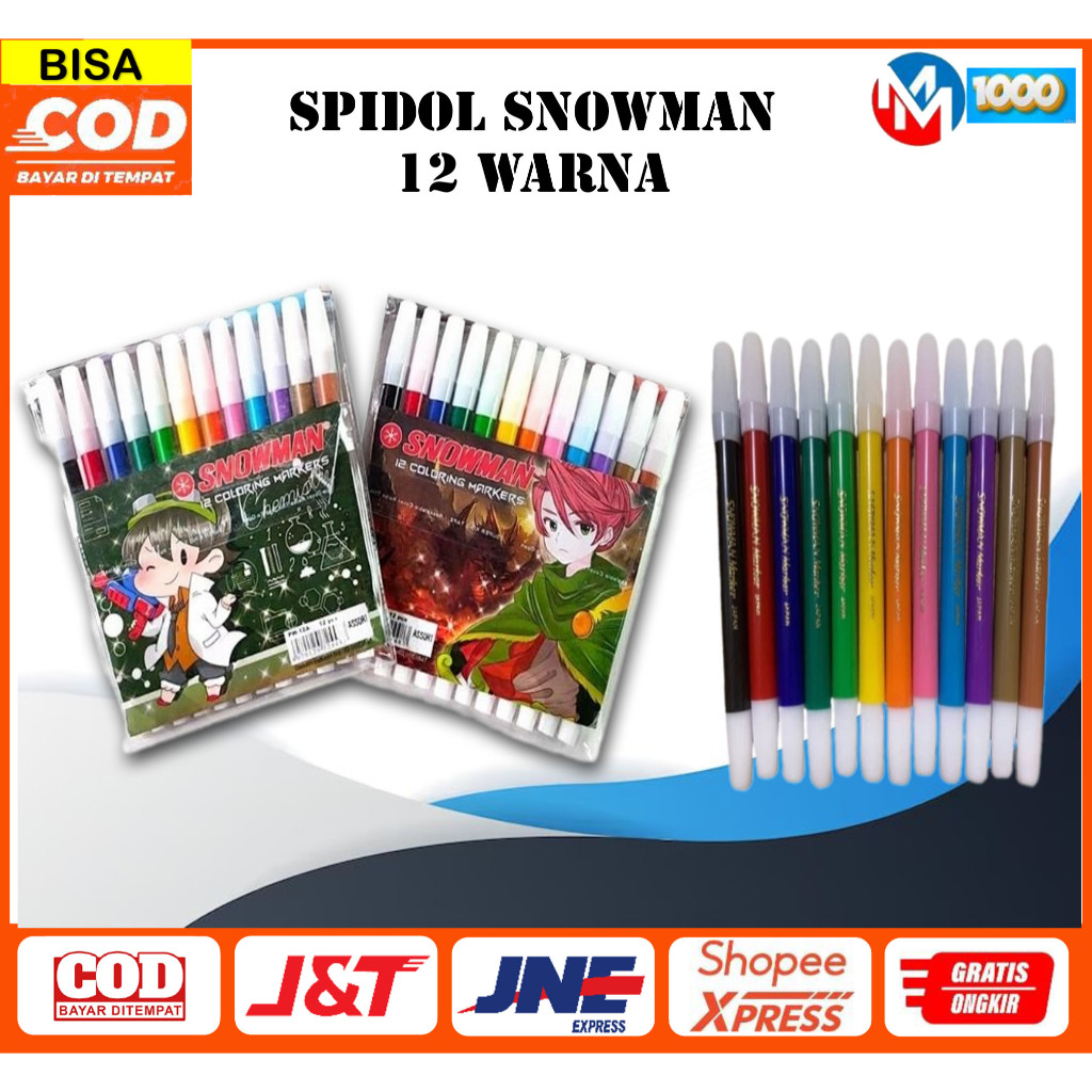 

SPIDOL SNOWMAN 12 WARNA