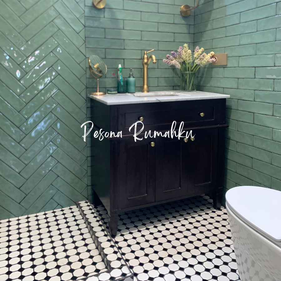 Keramik Venus Takko Fancy Olive Wave Glossy - Keramik Dinding Interior Eksterior Modern/ Keramik Bat