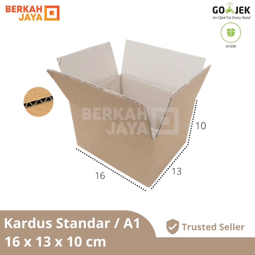 

Kardus 16x13x10 cm / Box / Karton / Packing / Packaging / Kotak / Dus RSC / A1 – 16 x 13 x 10 cmB-Flute