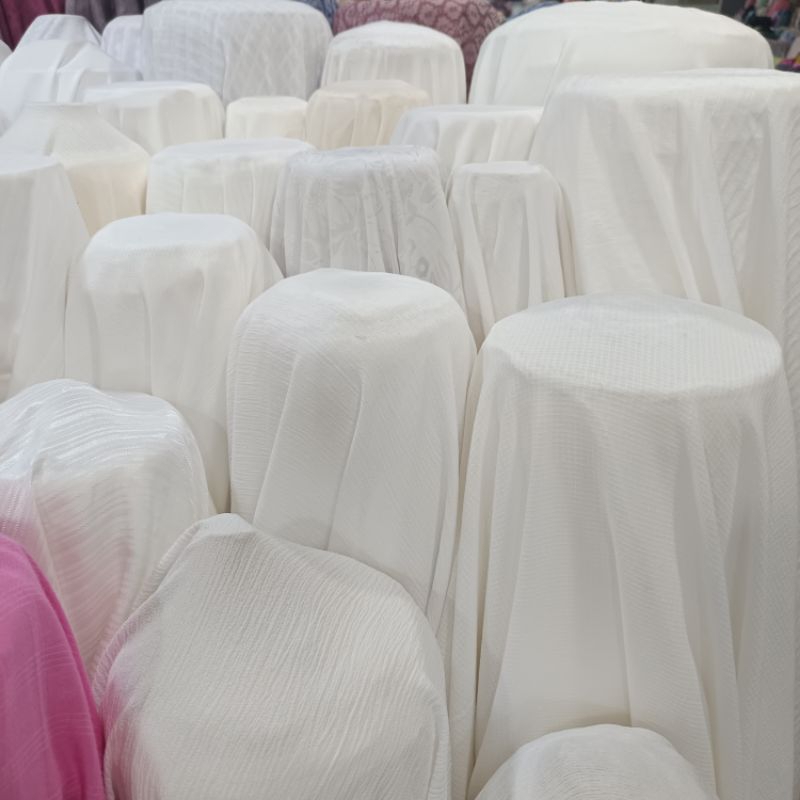 bahan kain katun serba putih harga per meter ( 1 meter )