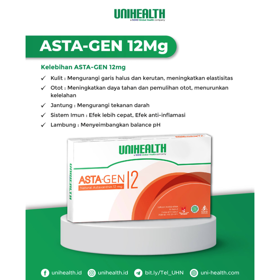 ASTAGEN 12 Unihealth untuk Menunjang Kesehatan Tubuh Secara Menyeluruh