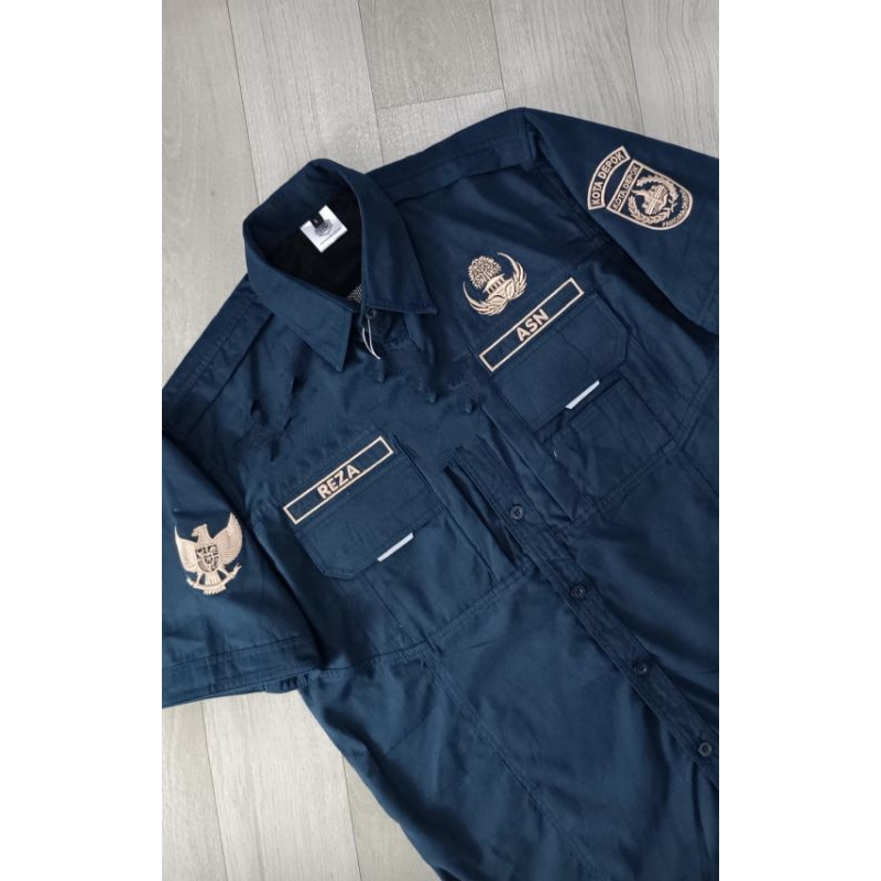 KEMEJA TACTICAL M-TAC ASN FULL BORDIR TIMBUL KEMEJA TACTICAL M-TAC CUSTOM BORDIR