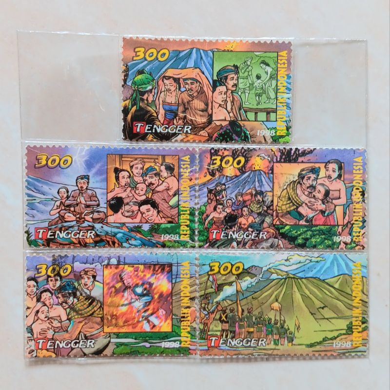 

(AC) Perangko Indonesia 1998 Cerita Rakyat Seri 1 - Tengger Set Lengkap 5 pcs Used
