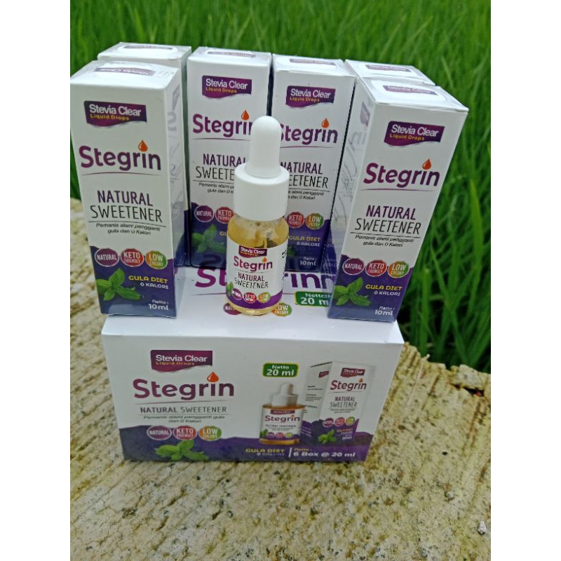 

STEGRIN Stevia Clear Liquid Drops 10 ml Natural Sweetener Gula Diet