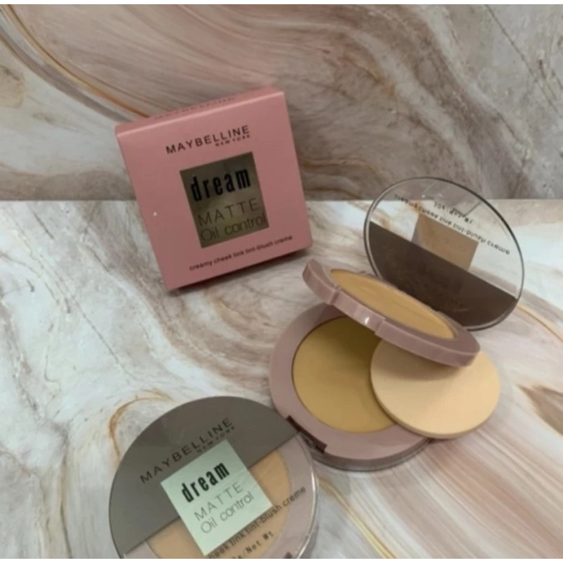 Bedak Maybelline Pink 2 In 1 / Bedak Padat Basah