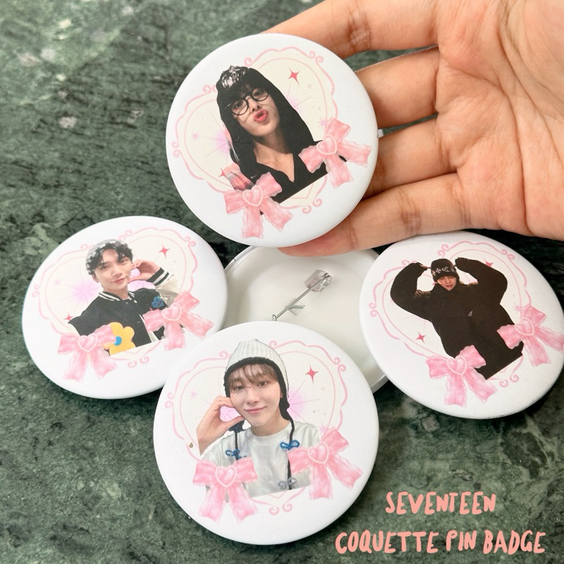 Seventeen Coquette Pin Badge - kpop bros doff