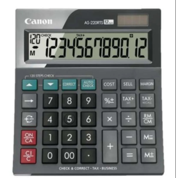 

KALKULATOR CANON AS-220 RTS HB 12 DIGIT