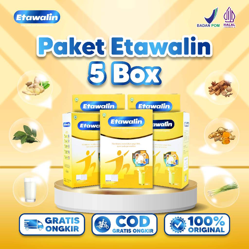 

Susu Etawalin Original 5 Box Susu Etawa Bubuk Atasi Nyeri Pinggang Sendi Lutut