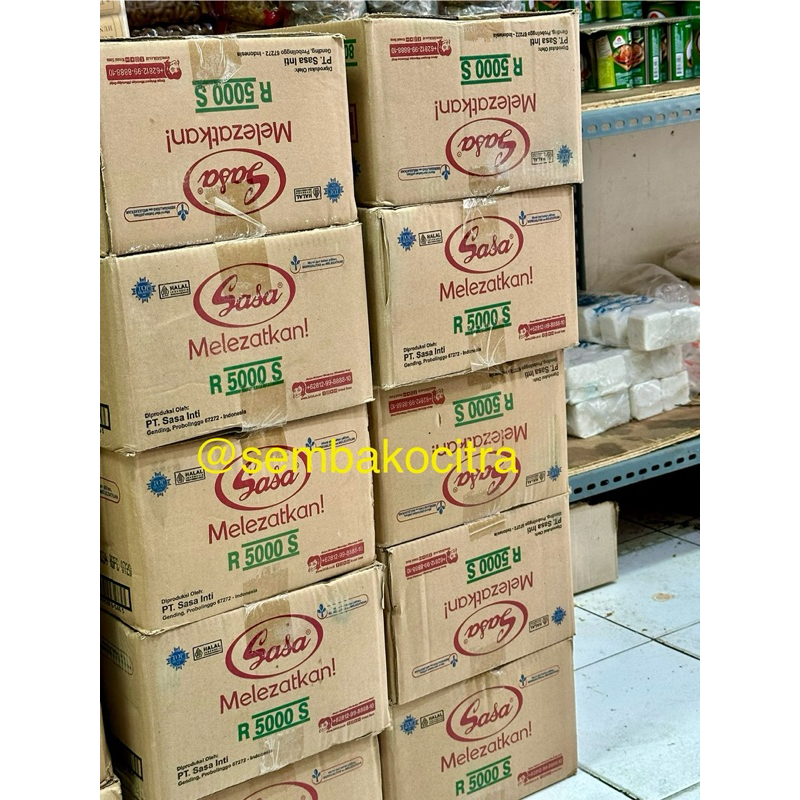 

Sasa 5000 x 80 bungkus dus / Micin Sasa 5000/ Sasa Penyedap Rasa 5000 isi 80 bungkus karton