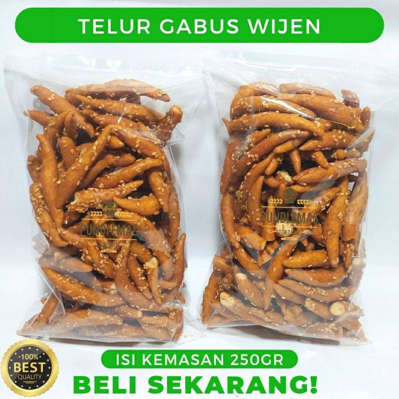 

Telur Gabus Manis Wijen Cemilan Kiloan 250 Gram