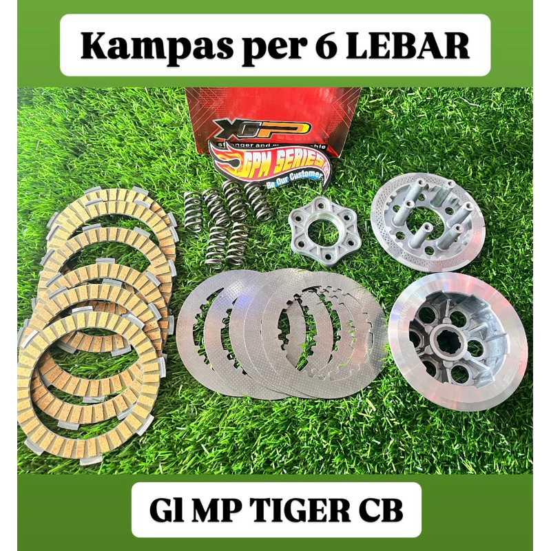 HOUSE RUMAH KAMPAS KOPLING PIR 6 SET KAMPAS 6 TANPA DRAF GEAR VIAR PNP TIGER MEGAPRO CB GL100 FIZR G