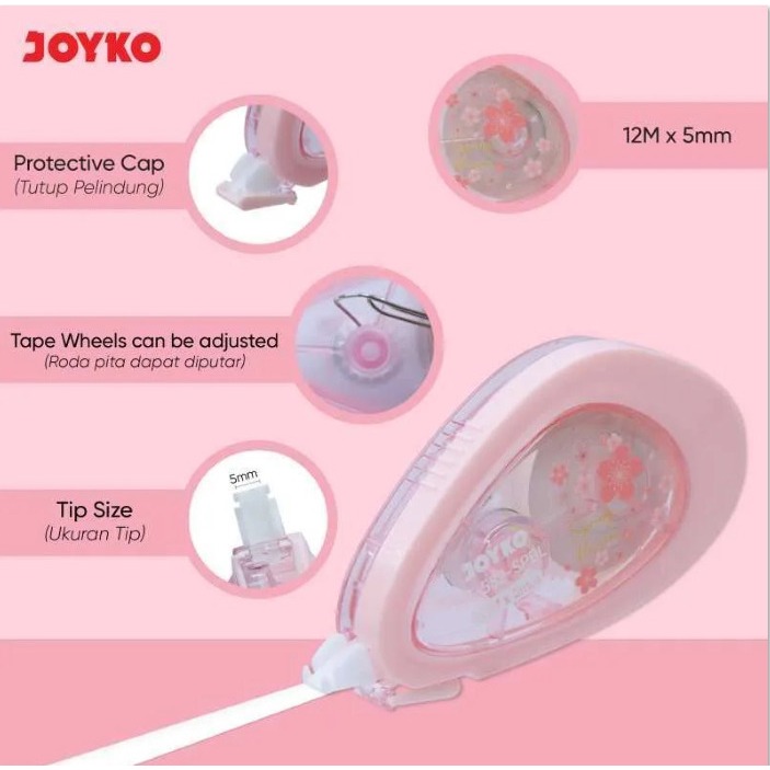 

JOYKO CORRECTION TAPE CT-582 SPRING BLOSSOM | PITA KOREKSI CORRECTION TAPE JOYKO | MITRA ABADI KATALOG