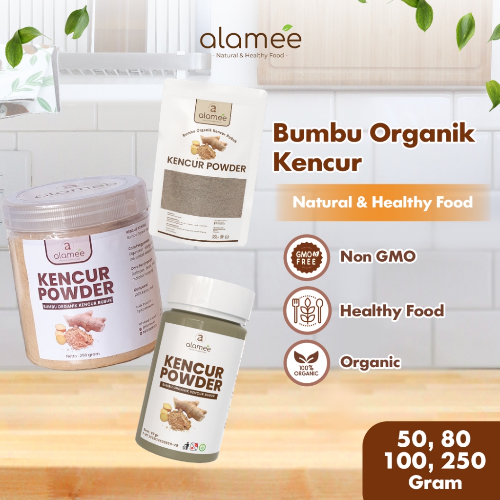 

ALAMEE Kencur Bubuk Bumbu Masak Dapur Organik Murni Asli Tanpa Campuran Seasoning Powder Spice