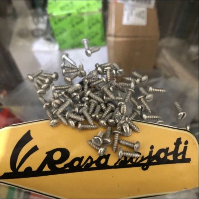 Baut Baud min lis list pedang original lis lidah tengah dek vespa super sprint vbb vnb smallframe pt