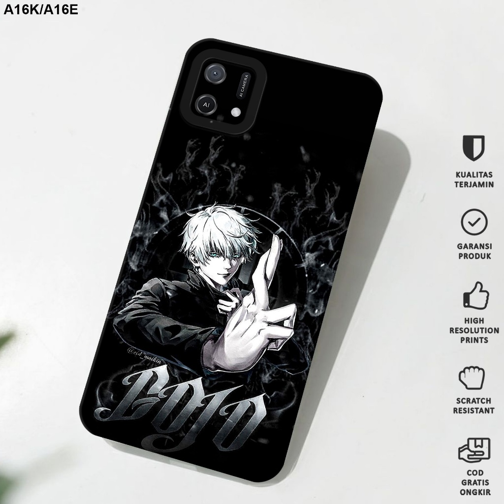 Case Oppo A16K/A16E - Casing Hp Oppo A16K/A16E Motif Gojo Satoru - Softcase Oppo A16K/A16E - Softcas