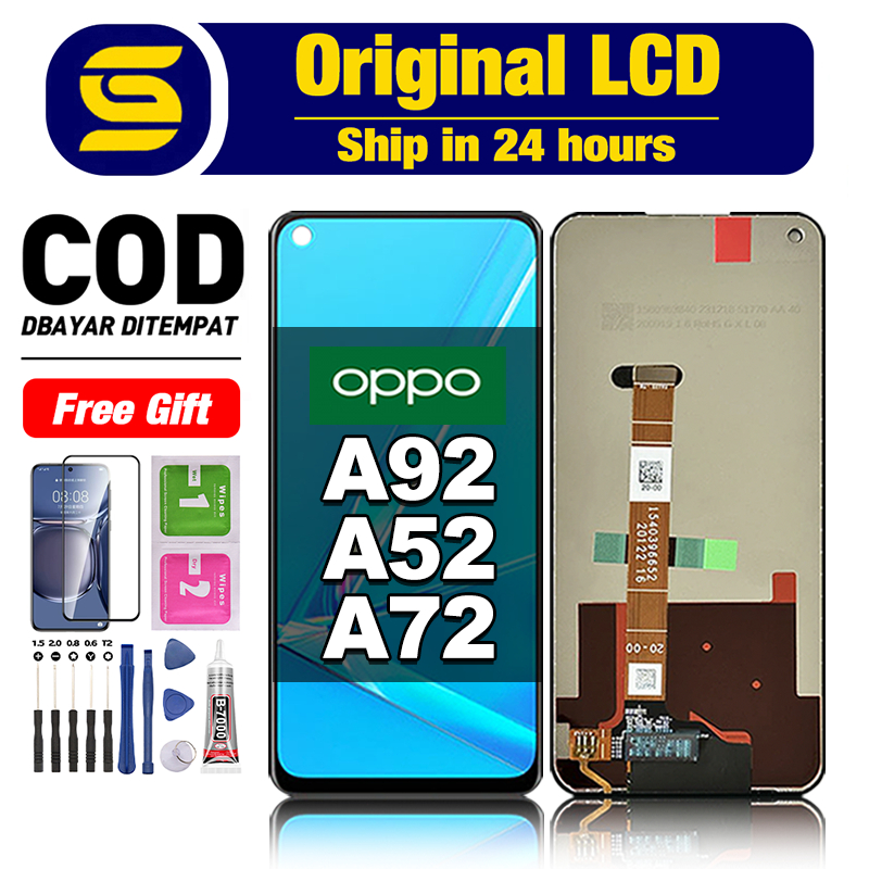 LCD FOR OPPO A92 LCD OPPO A52 A72 2020 Original Fullset ori asli hp Touchscreen For Glass Touch Scre