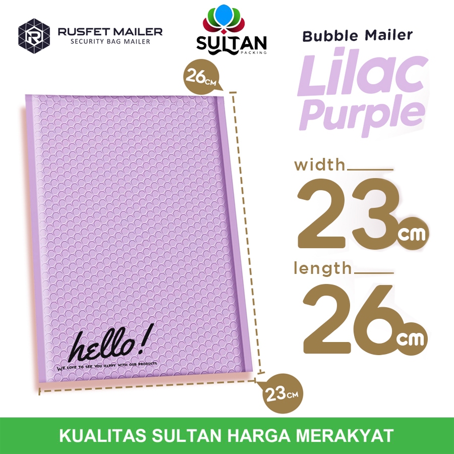 

AMPLOP BUBBLE MURAH | BUBBLE MAILER MURAH | LIGHT PURPLE 23X26CM