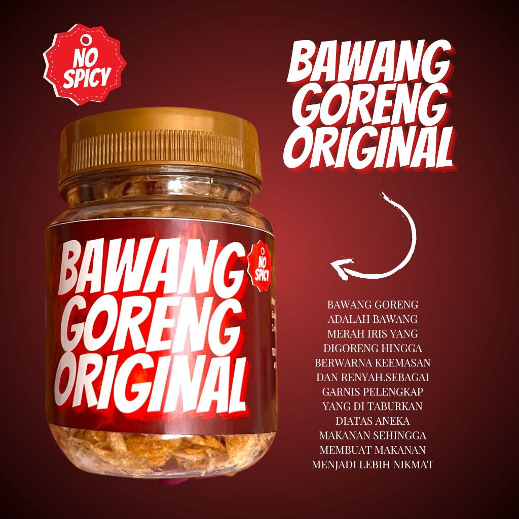 

Bawang Goreng Sumenep Asli Gurih Renyah wangi tanpa Tepung 75 Gram