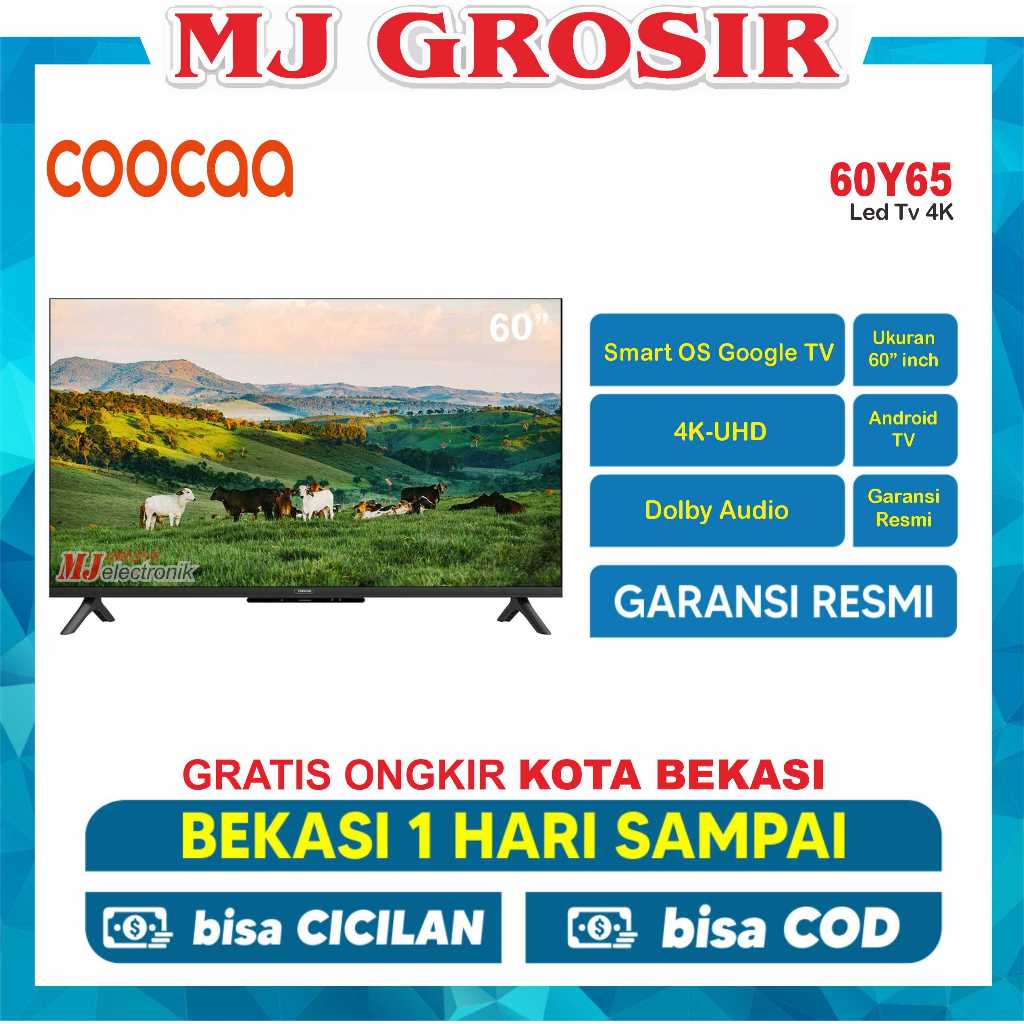 LED TV COOCAA 60" 60Y65 60 INCH ANDROID 4K UHD