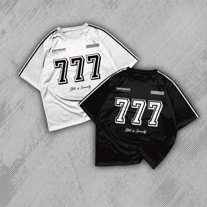 KONGLOMERADS - 777 kaos oversize white edition