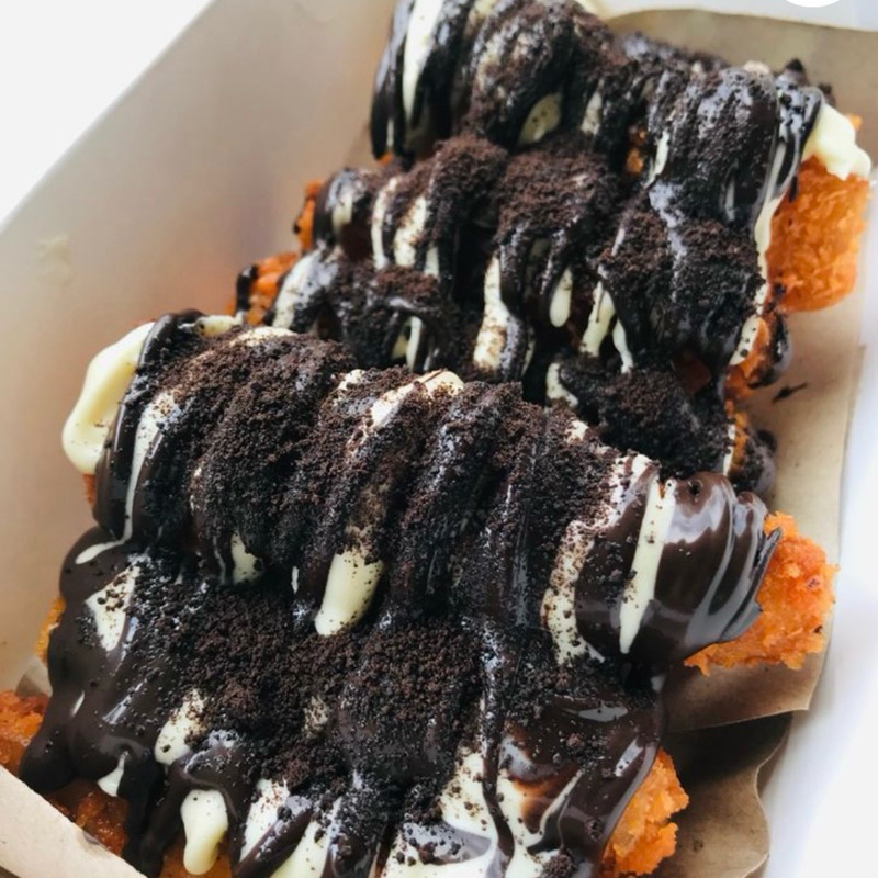 

pisang lumer rasa oreo