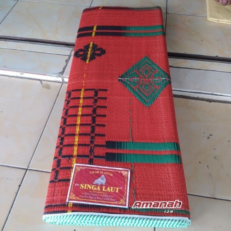 TIKAR PLASTIK SINGA LAUT MERAH TIKAR LIPAT JUMBO KUALITAS SUPER SPESIAL UKURAN 3X6 RENDA PULL