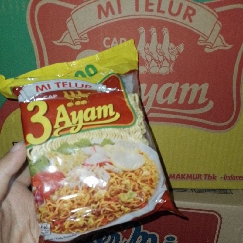 

Mi telur 3 ayam 1 dus | Mie telor tiga ayam 2000 an box pack isi 24 pcs