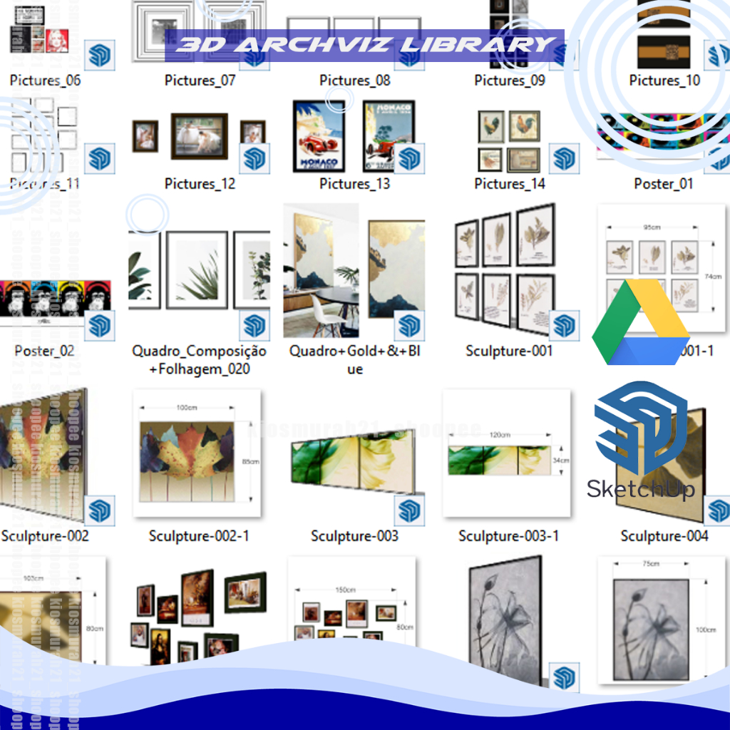 240 Frame Sketchup Model Asset Library