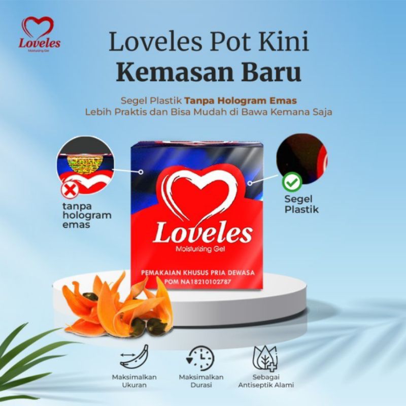 Herbal-Lovelees Moisturazing Gel Asli Ob4t Pria Oles 100% Cream Original Cream Herbal Alami Vitalita