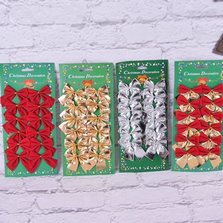

Diskon 4 Member 12Pcs PITA Hiasan Dekorasi Pohon Natal Gantungan PITA Parcel 5cm