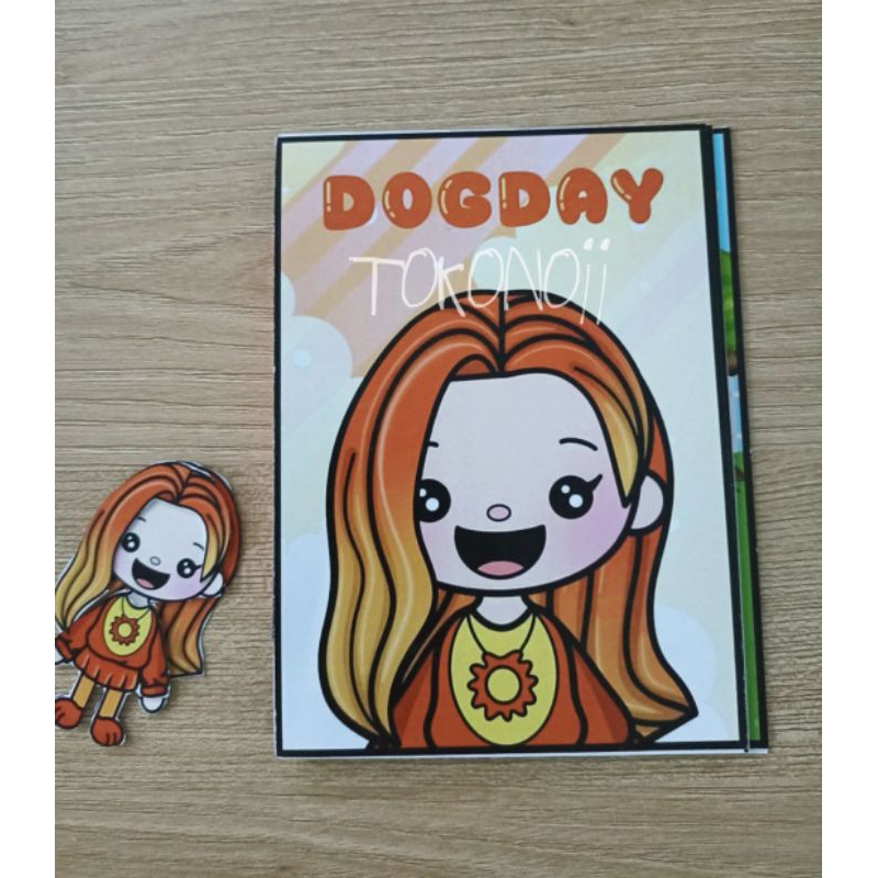 dogday x labubu DIY paperbook mainan anak desain unik