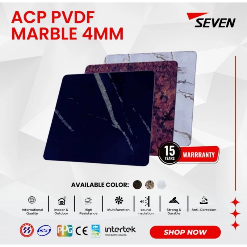 SEVEN ACP PVDF 4MM ACP MARBLE ALLOY 1100 0.3mm