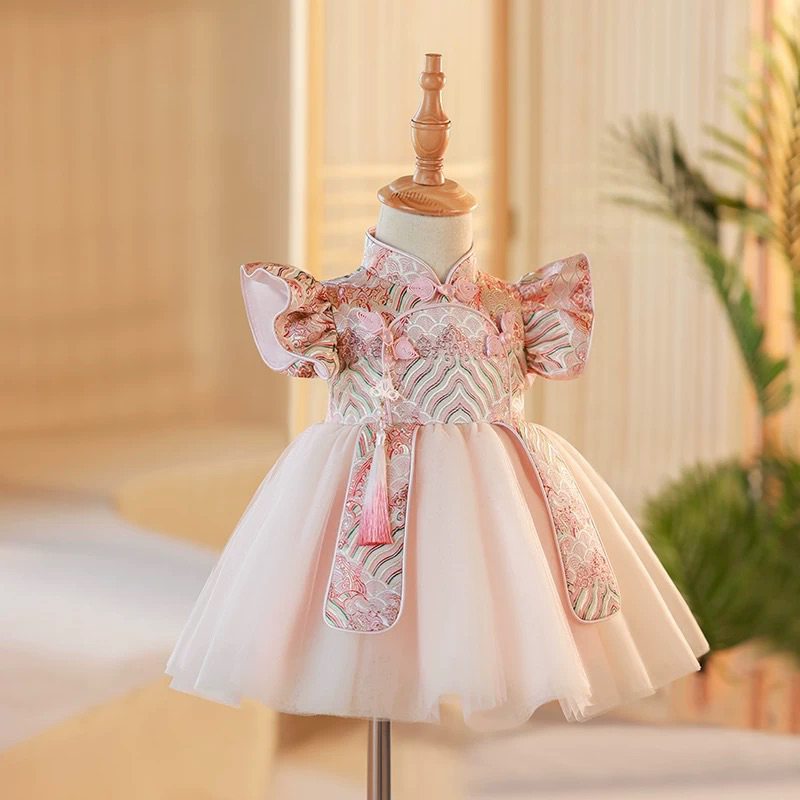 Aimee Premium Cheongsam/ Cheongsam Anak Perempuan/ Dress Imlek Anak Perempuan/ Qipao Anak Perempuan