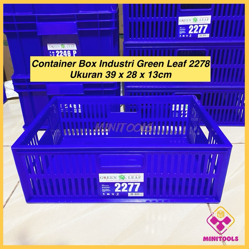Green Leaf 2277 Container Box Industri Keranjang Container Berlubang