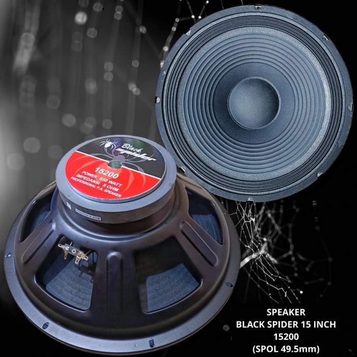 SPEAKER BLACK SPIDER 15 INCH 15200 M KOMPONEN BLACKSPIDER 15200