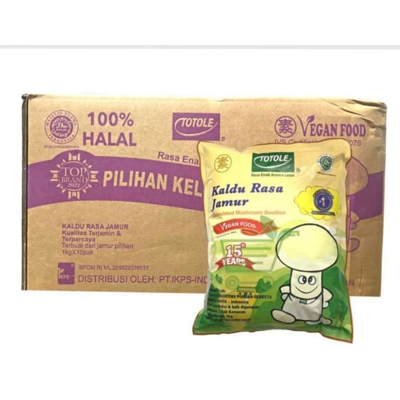 

Totole Kaldu Jamur 1 kg per dus isi 10 bks