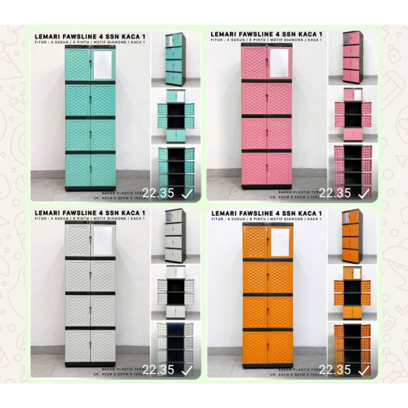 lemari plastik pakaian minimalis fawsline