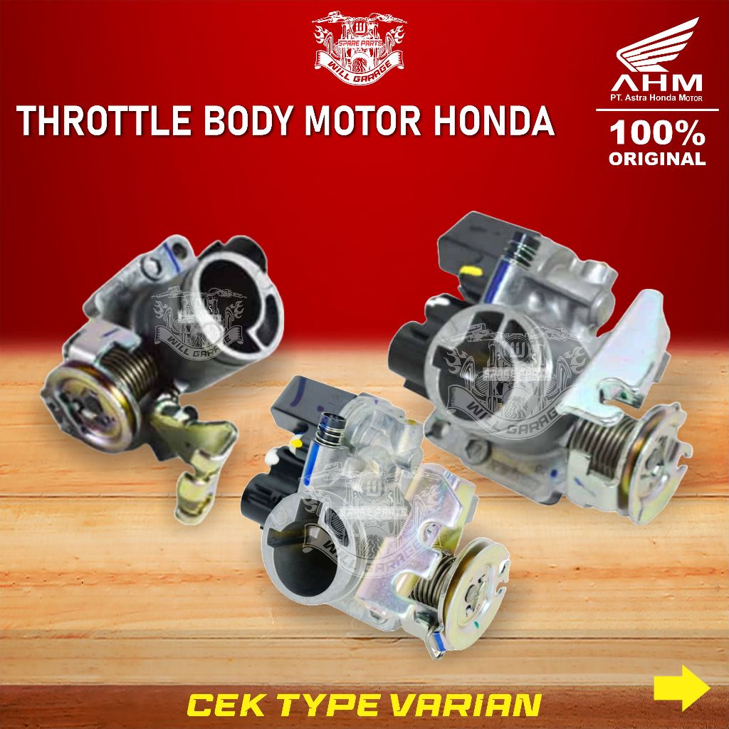THROTTLE BODY ORI HONDA / REVO FI (2014 - Sekarang) / BEAT / SCOOPY / VARIO 125 CBS ISS HELM IN