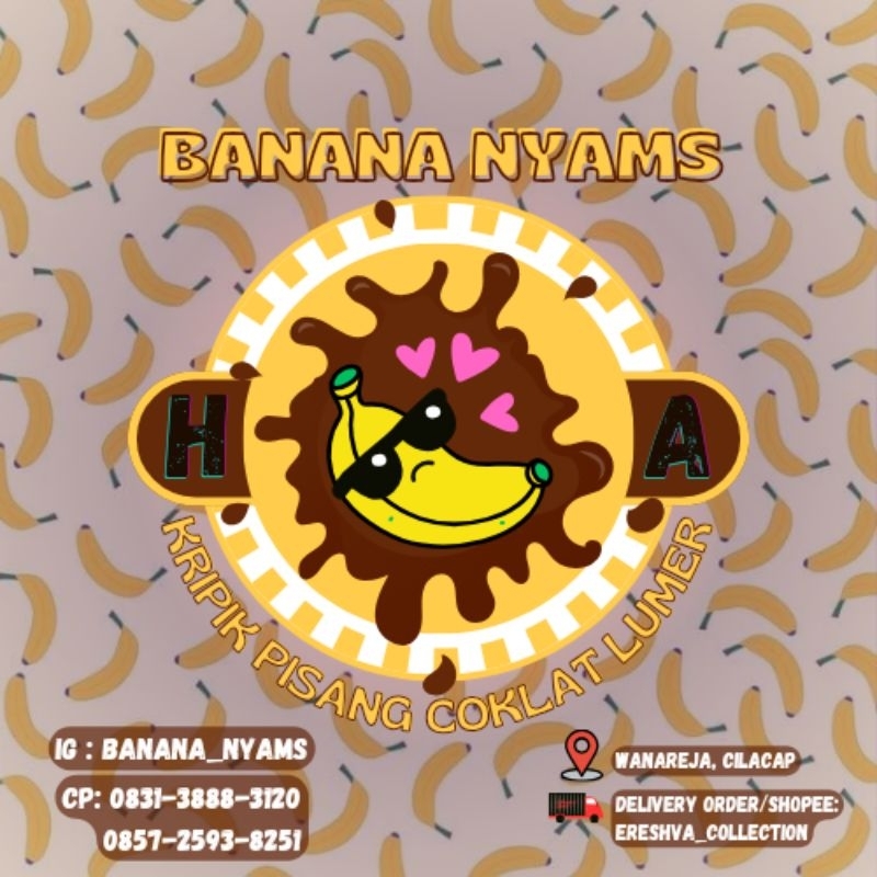 

Kripik Pisang Coklat Lumer (Banana_Nyams) 250 gram