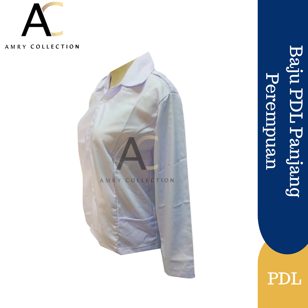 Baju PDL Pakaian Kerja Lapangan Perempuan PDH Kemeja Putih PMR Paskibra Seragam Dinas
