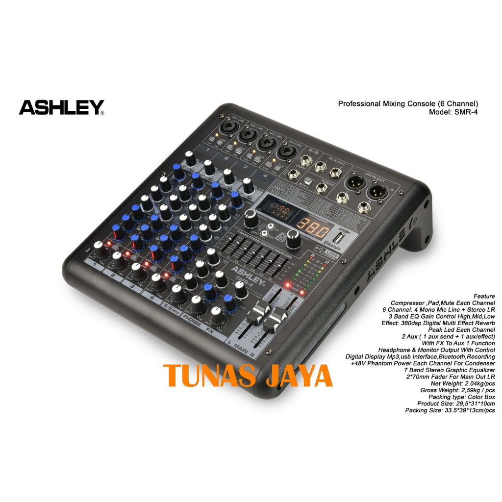 MIXER ASHLEY SMR4 MIXER 4 CHANNEL ASHLEY SMR 4 ORIGINAL MIXER ASHLEY SMR4