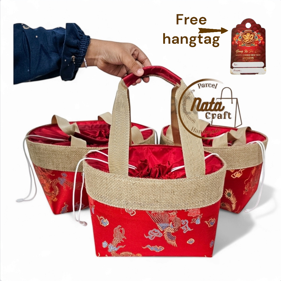 

Nata craft-Tas Hampers Imlek CNY Keranjang Hampers Cheongsam Serut