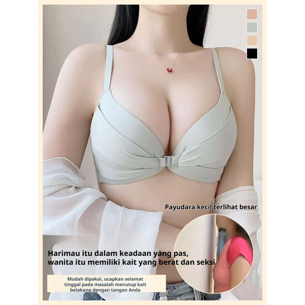 ✨Bra Pendukung Untuk Payudara Kecil/Bra Seksi/Bra Gesper Depan/Bra Kait Depan/Bra Dada Terbuka/Bra P