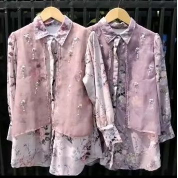 Blouse kondangan mix organza