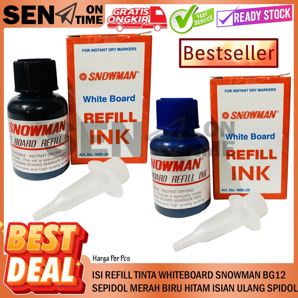 

Isian Refill Ulang Spidol Papan Tulis Tinta Whiteboard Snowman Bg12 Sepidol Merah Biru Hitam Hijau Isi Ulangg Snow Man White Board Bisa Dihapus Refil Hapuskan Tulisan Alat Perlengkapan Kantor Sekolah Serbaguna Multifungsi
