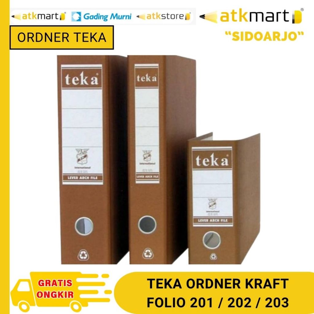 

TEKA ORDNER KRAFT ODNER FOLIO 201 / ODNER KWITANSI 202 / ODNER FOLIO KECIL 203